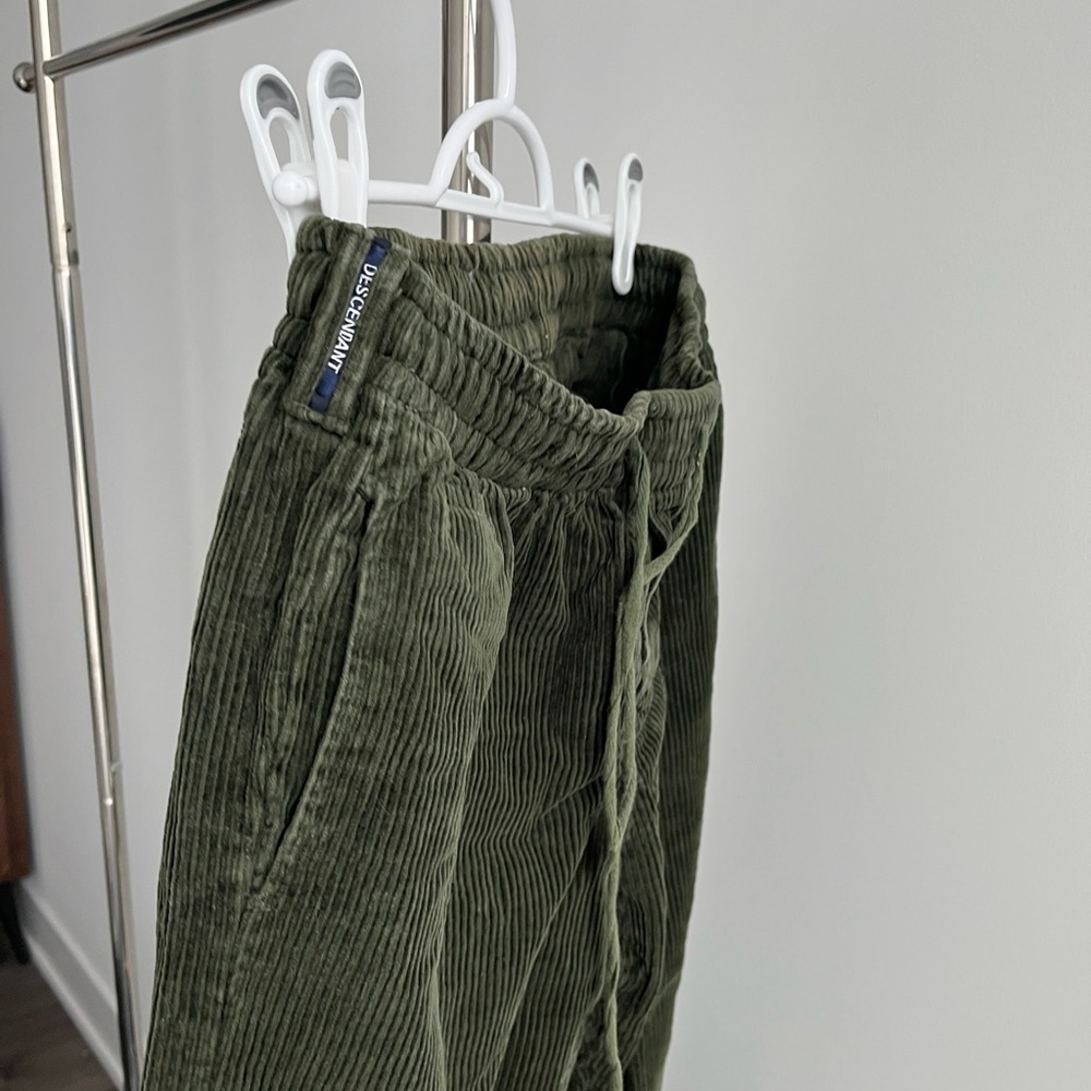 Descendant Corduroy Green Utility Pants - Workwear Style Unisex